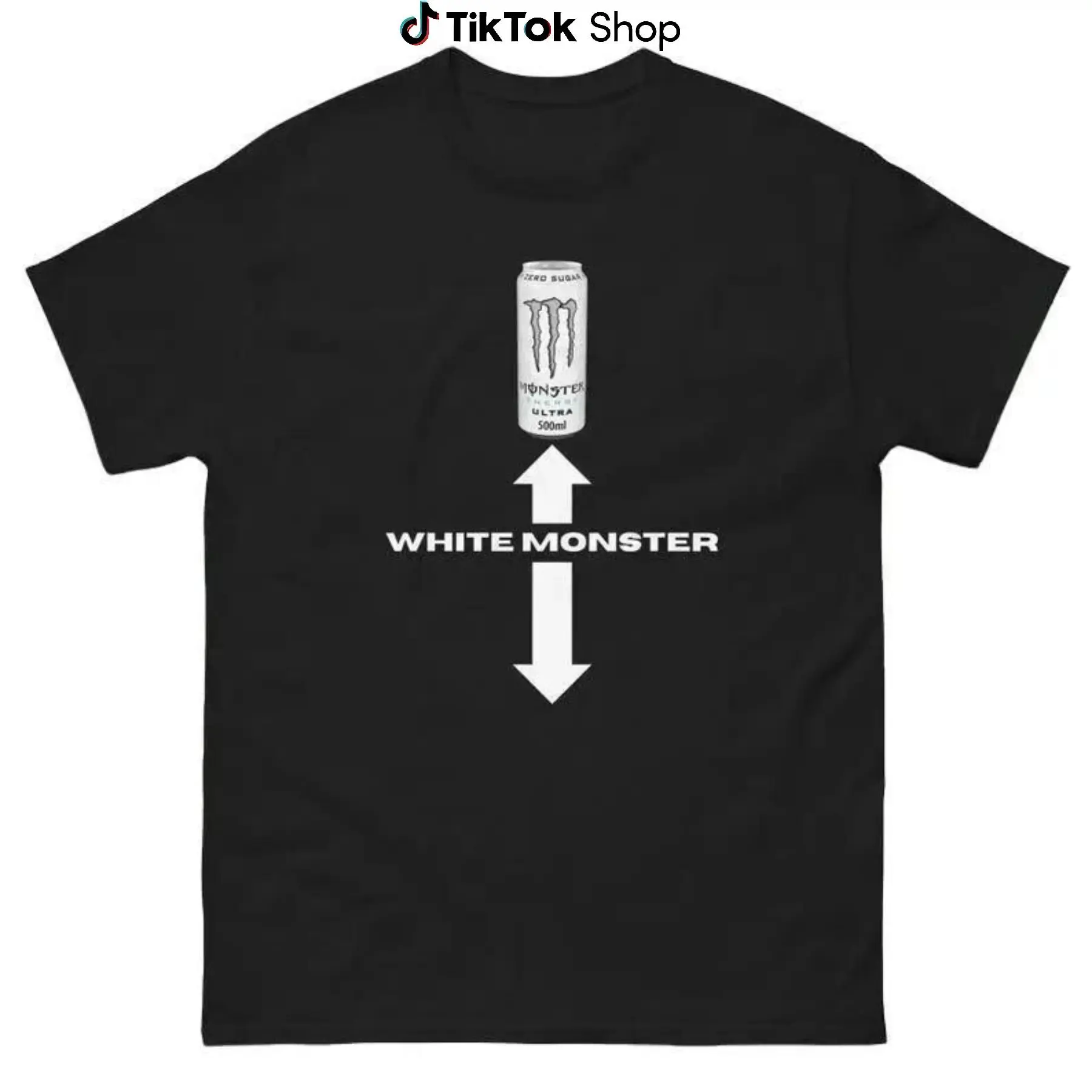 White monster t-shirt, Fun summer t-shirts, funny summer t-shirts, T-shirt white monster Sweatshirt Classic