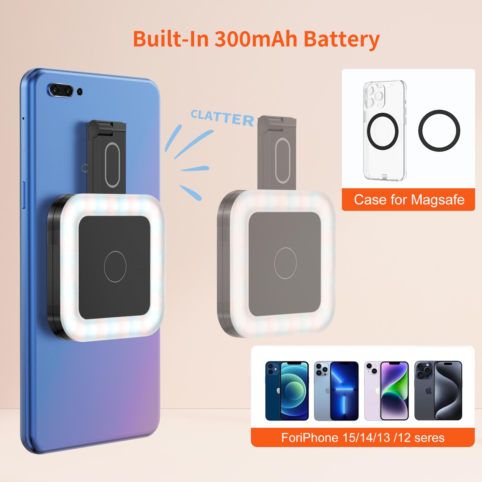 Magnetic Selfie Light, Selfie Led Lights, 1pc 360° LED Selfie Ring Fill Light Compatible with iPhone Magsafe for Selfies/Photography