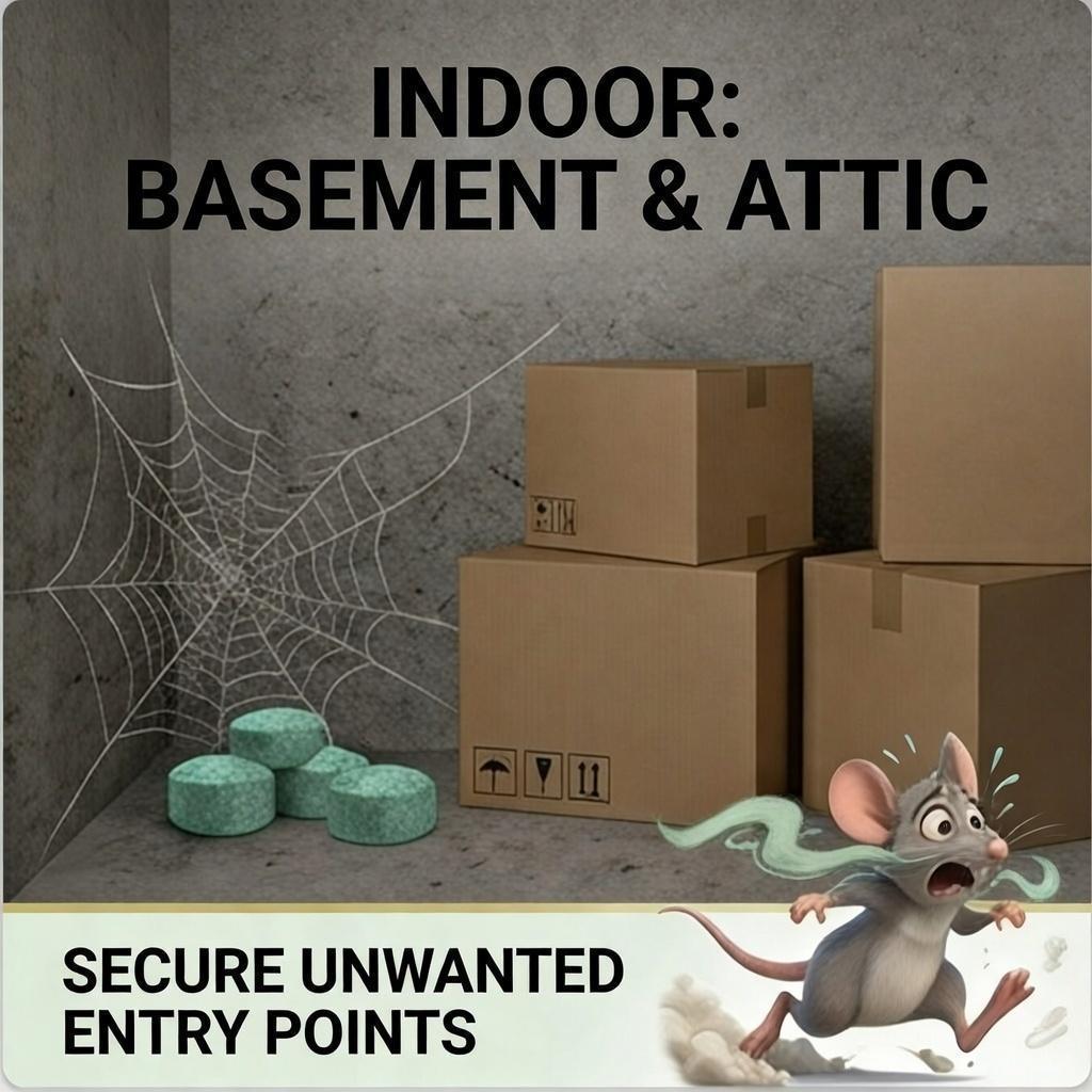 12 Pack Natural Rodent Repellent Balls with Peppermint & Lemon Oil, Long Lasting Scent Deterrent for Squirrels & Rats, Easy to Use for Indoor & Outdoor