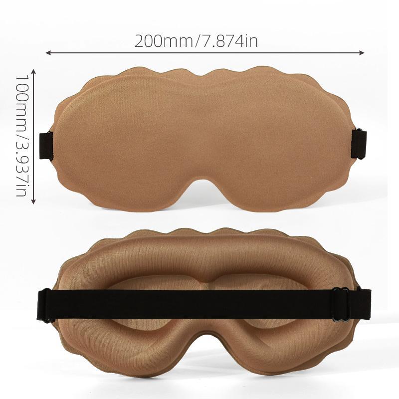 Comfort 3D Eye Mask with Adjustable Strap & Foam Eye Shade, Breathable Eye Patch for Gift, 3D Notch Design Sleeping Eye Mask