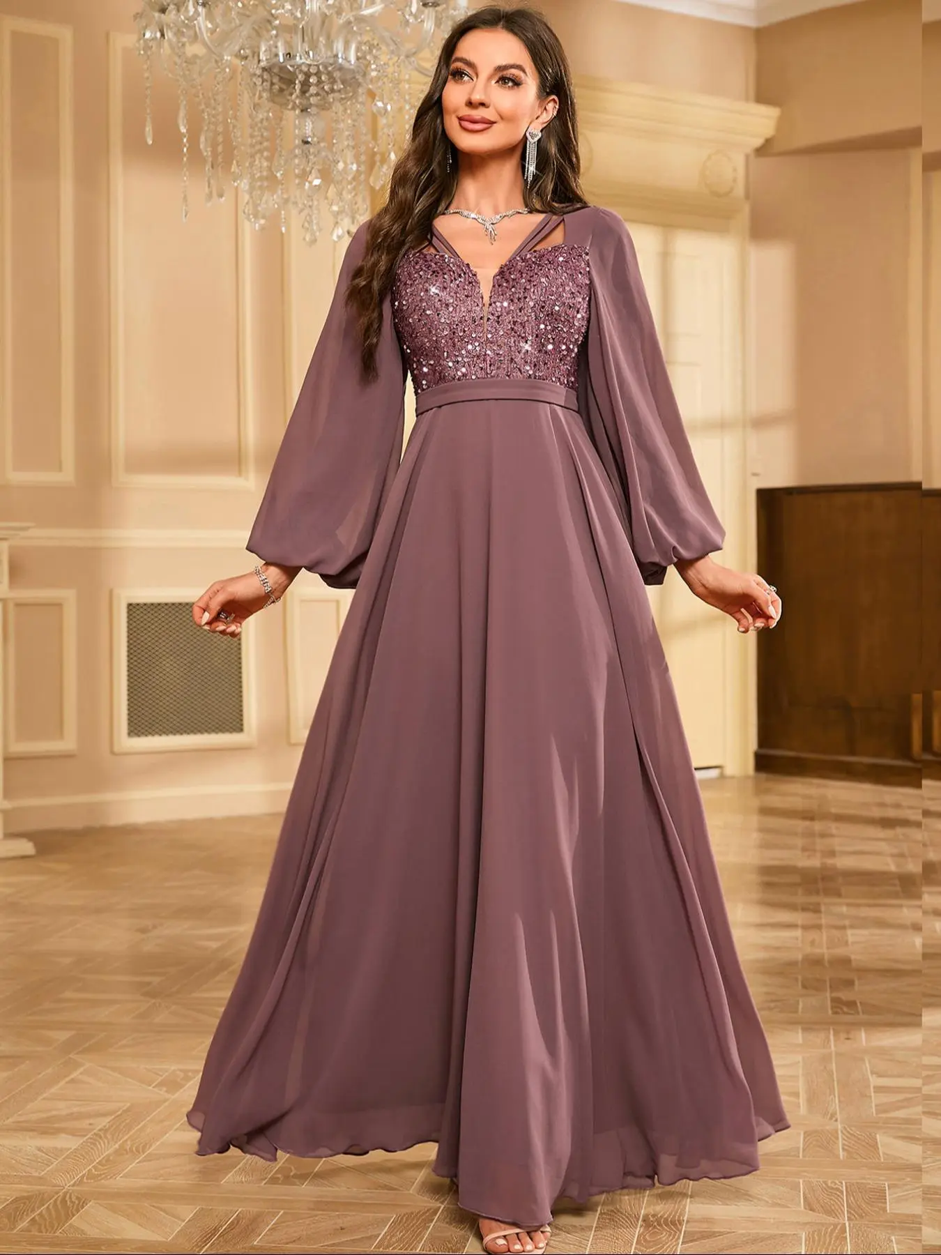 dresses for elegant ladies classy dresses for women African Ladies Dresses Elegant Wrist High Waist V  Neck Vintage For Wor 