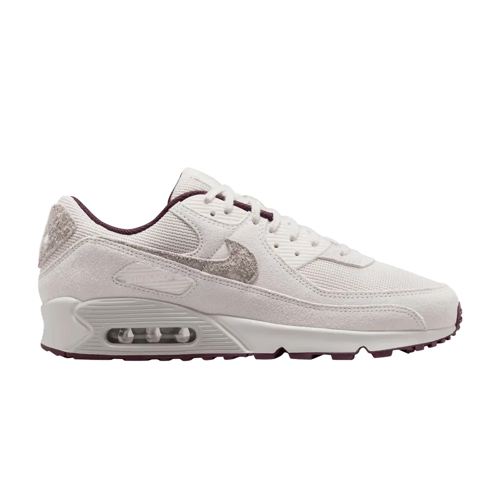 Nike Air Max 90 Premium 'Phantom Burgundy Crush' (Unisex) Phantom/Light Bone/Burgundy Crush/Phantom running shoes HQ1712 001