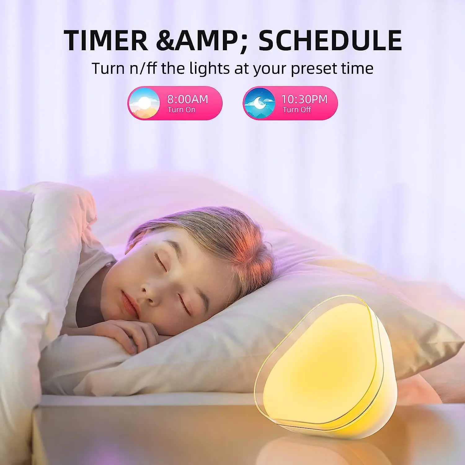 Smart WIFI Ambient Light with Tuya APP, Bluetooth Desktop Ambient Light, Bedroom Night Light