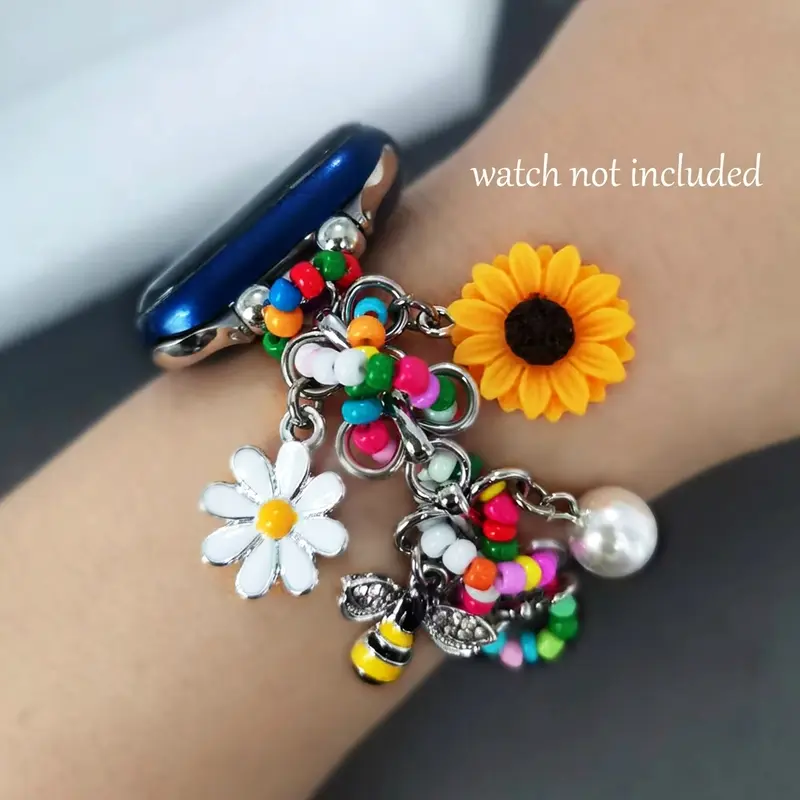 Handmade Colorful Beaded Bracelet Strap for Apple Watch 38-49mm, Se Series & Ultra, Bohemian Style, Women's Fashion Replacement Band Smart Watch Straps, Smart Watch Accessories, Smartwatch Accessories, Stylish Smartwatch Accessories (Band Only)