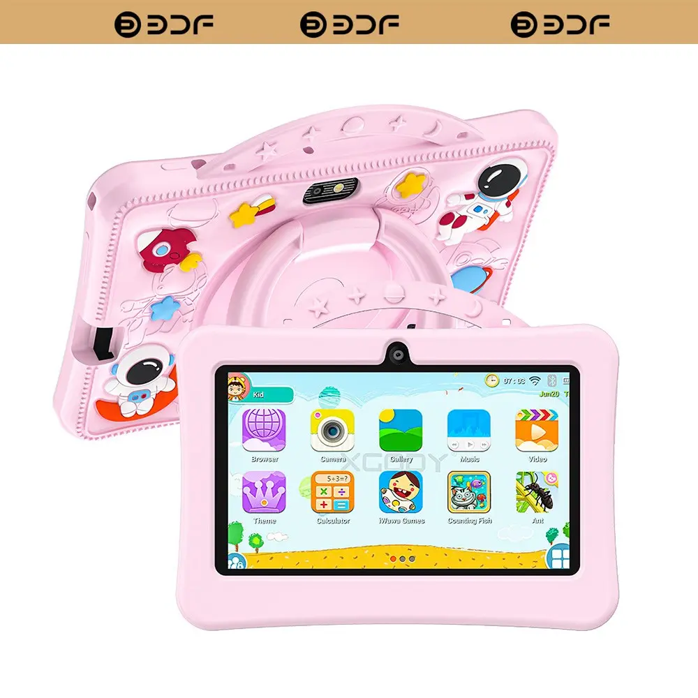 Bdf 7-Inch Kids Tablet, Android 13.0, 4GB RAM 64GB Storage, 1280x800 Resolution, Dual Cameras, WiFi Bluetooth-compatible, Parental Control, Ideal Gift