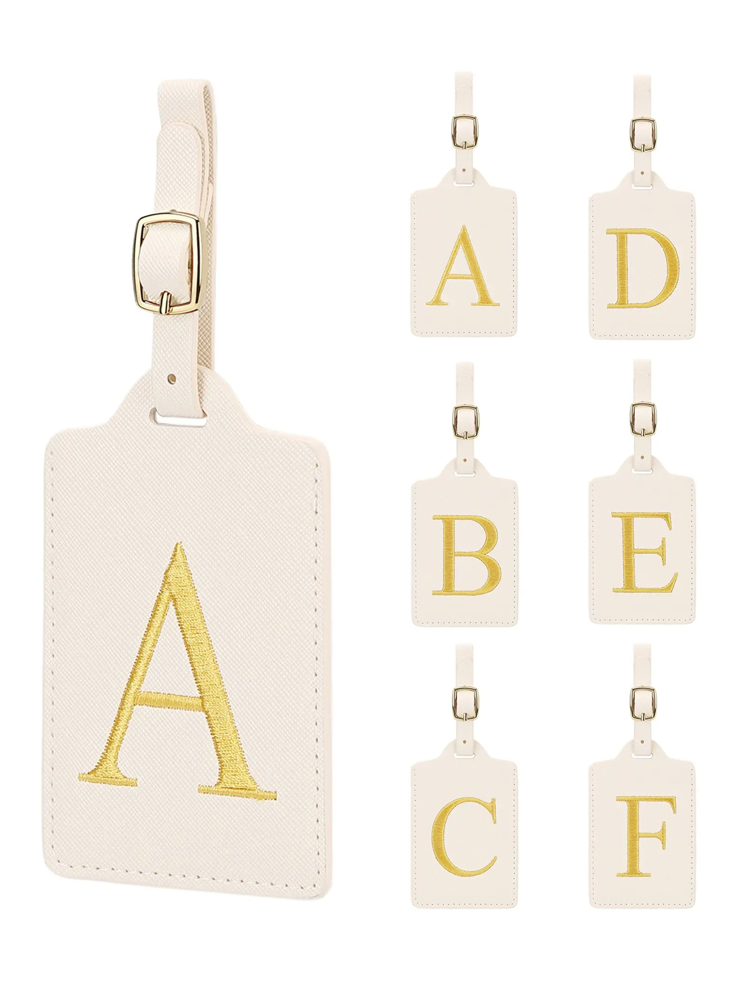 Fashionable 26 Letter Anti-Lost Luggage Tag (a-Z), Unisex PU Material, Durable Luggage Strap, Travel Identification Label, Suitable for Suitcases, Backpacks, Handbags