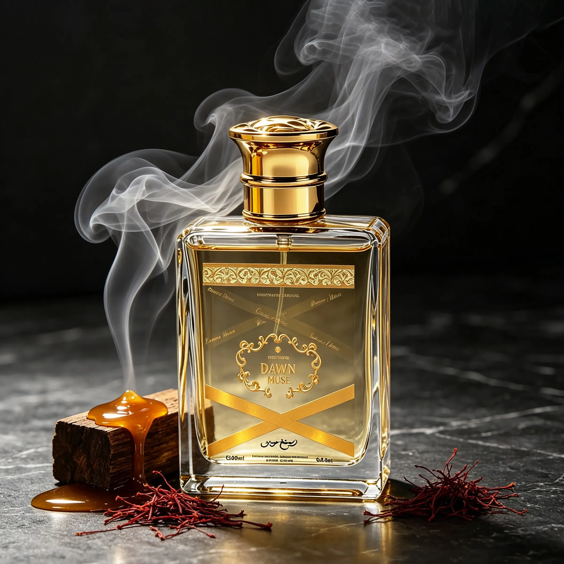 Perfume for Men and Women, Woody Oriental Aroma with Rose & Saffron Top, Oud & Caramel Heart, Resin & Amber Base, a Rich Luxurious Intense Scent for Fall Night or Party, a Unisex Fragrance Gift of Cologne.