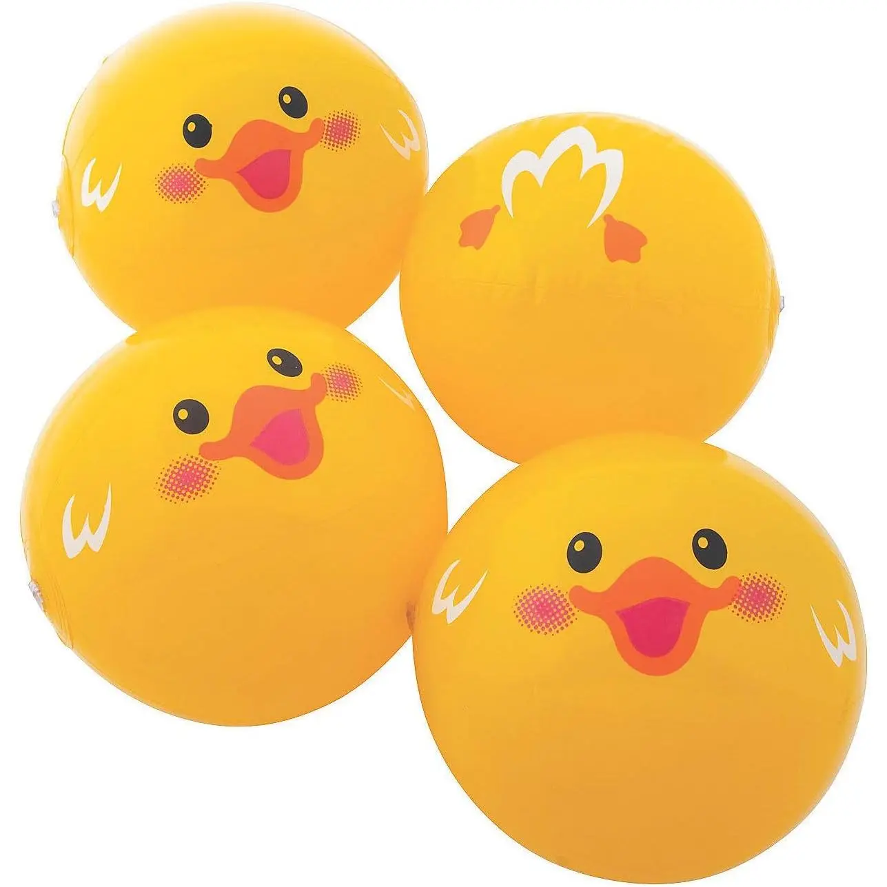 12-Pack Premium 11-In Inflatable PVC Sports Toys - Lightweight Vinyl Rubber Ducks, Floating Inflatable Ball Sand & Beach Toys for 1-8 Years Kids' Pool Backyard Games Decor, Decoration