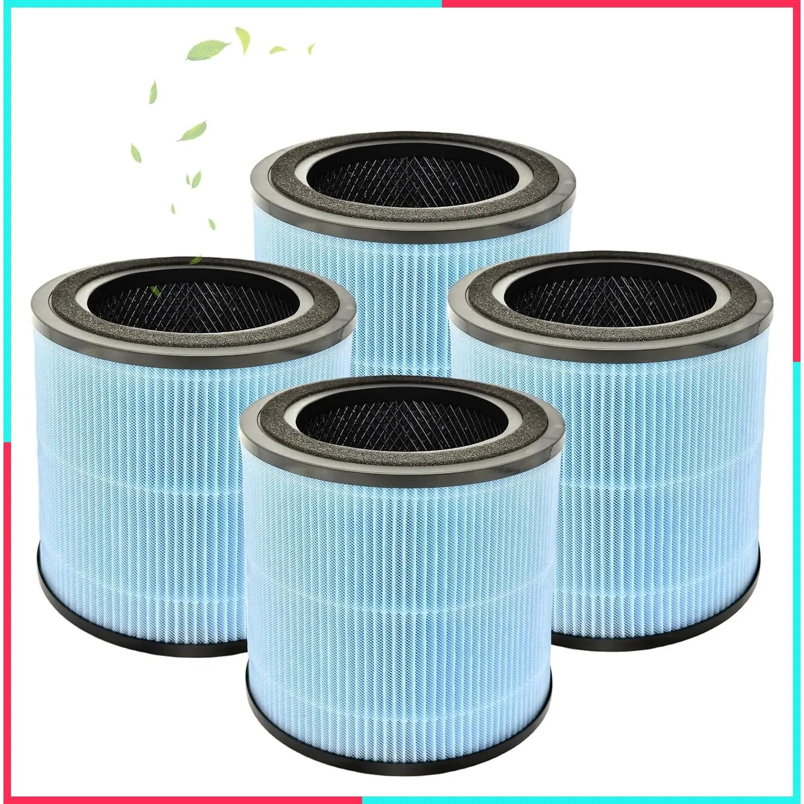 4 Pack AP0601 Replacement Filters Compatible with Air Purifier