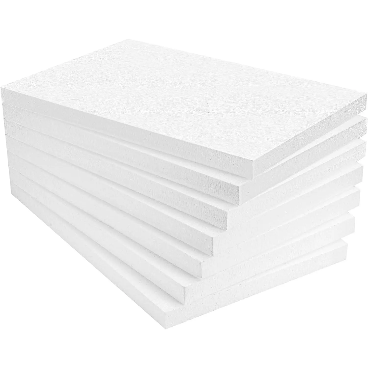 1 in Thick 17x11" EPS Polystyrene Rectangle Craft Foam Blocks, Pack of 7 Pcs for Art Sculpting, Modeling, School and Home DIY