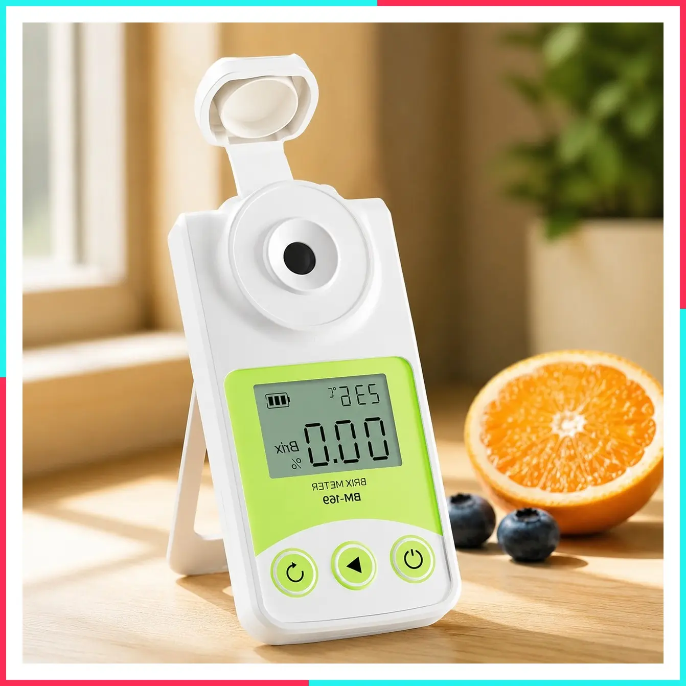 Digital Refractometer 0-55% Brix Meter with ATC for Wine Making, Home Brewing, Coffee, Juice, Fruit
