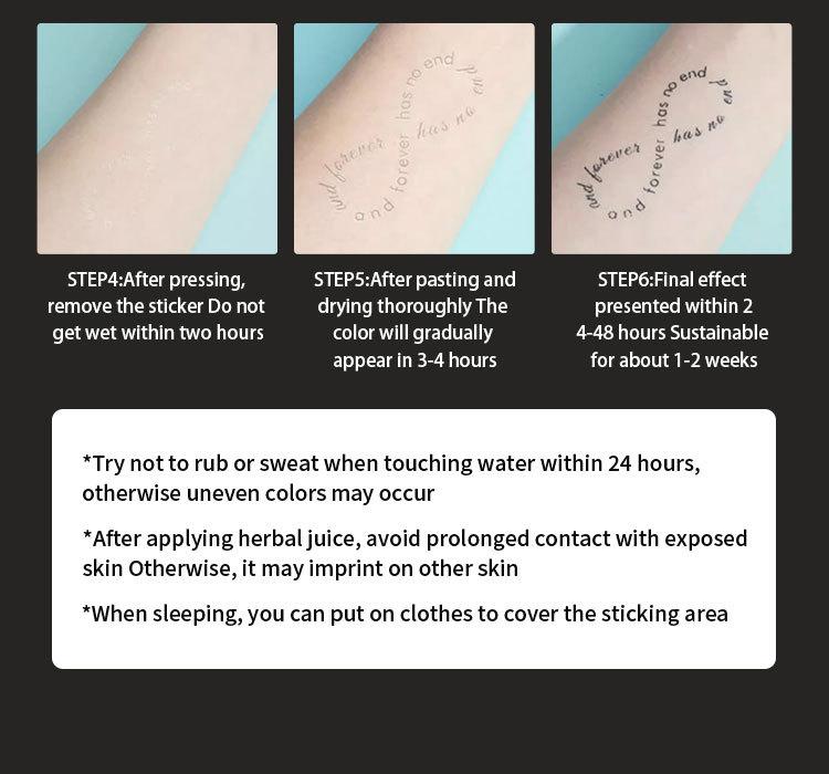 Barbed Wire Armband Juice Temporary Tattoo Sticker Magic Tattoo Waterproof Long-Lasting 7-15 Days Herbal Semi-Permanent Tattoo for Women Arm Collarbone Realistic Tattoo Fake Tattoo Line Tattoo