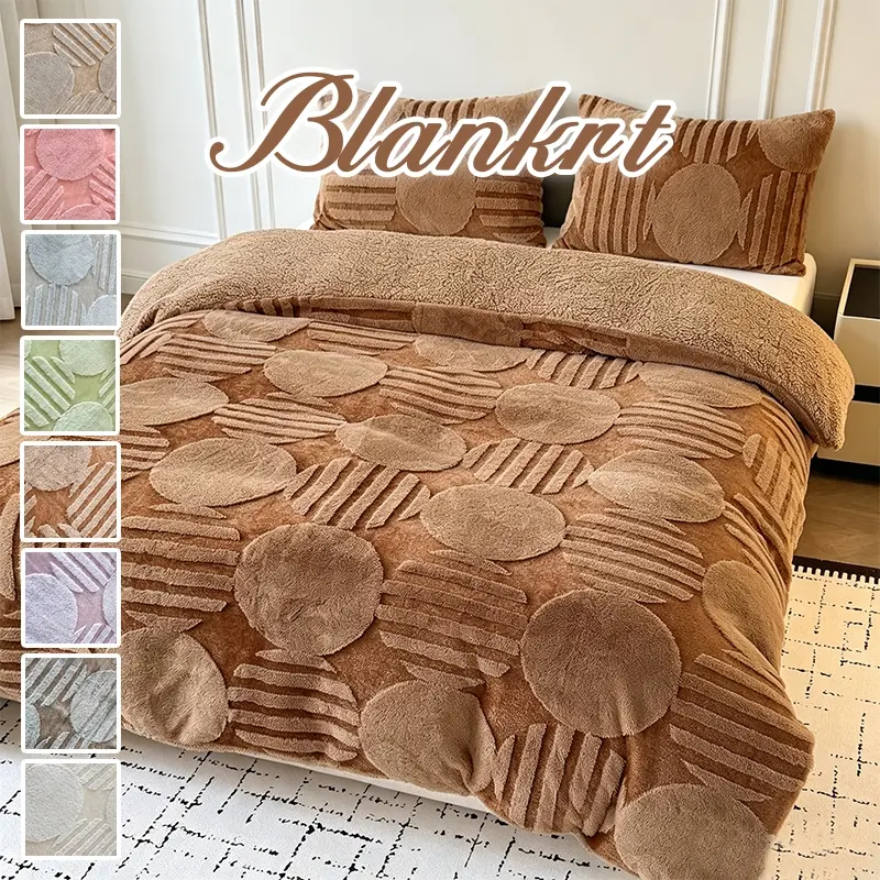 Geometric Embossed Plush Throw Blanket, Ultra Soft Fuzzy Cozy Throw, Warm Fluffy Blanket for Bed, Sofa, Couch, Living Room, Bedroom and All-Season Daily Comfort, Home Textile Blanket, Home Decor Blanket