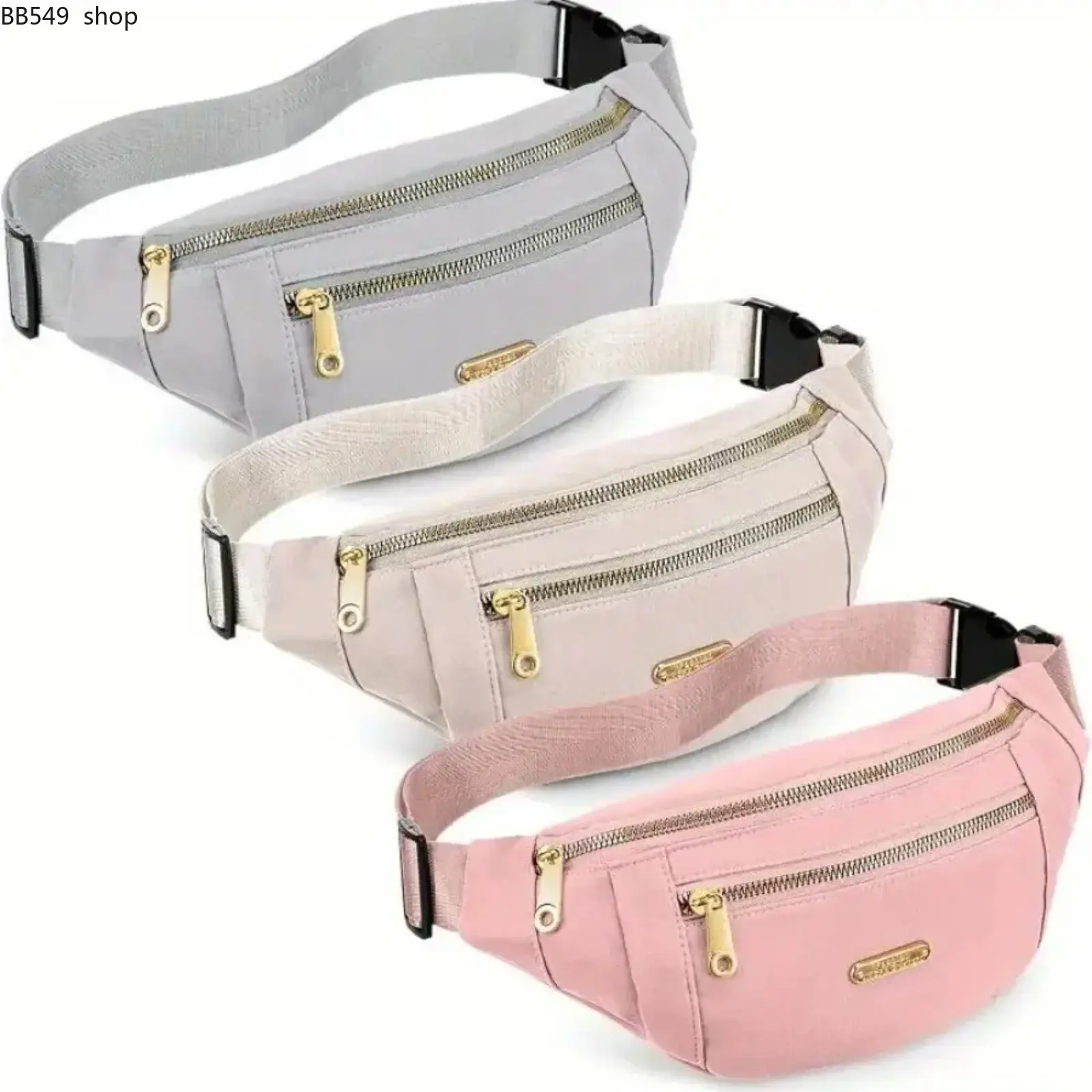 3-Pack Waterproof Fanny Packs for Men & Women – Adjustable Waist Pouches for Running, Exercise, Walking, Travel & Outdoor Sports, Lightweight Durable Hip Bags for Everyday Use