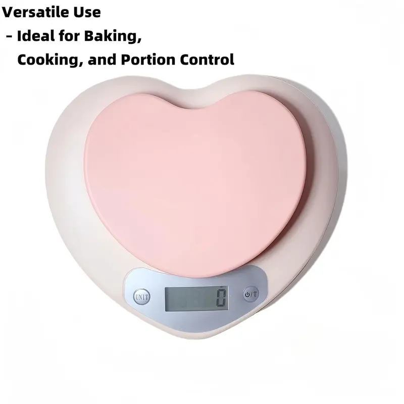 Pink Kitchen Scale Digital Scale Kitchen Scales for Food Large LCD, Tare Function, 11 lbs Capacity, 0.03 oz Precision Perfect Food Scale for Baking & Cooking, mL & Oz Units for Liquid & Solid (Pink, 5kg/1g)