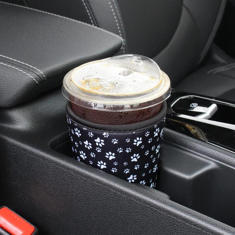 2 Pack Iced Coffee Sleeves - Insulator Sleeve for Large Size Cold Beverages, Neoprene Cup Holder for , Dunkin Coffee, More (Paw print, Large 32oz) 2 Pack Iced Coffee Sleeves - Insulator Sleeve for Large Size Cold Beverages, Neoprene Cup Holder for , Dunkin Coffee, More (Paw print, Large 32oz)