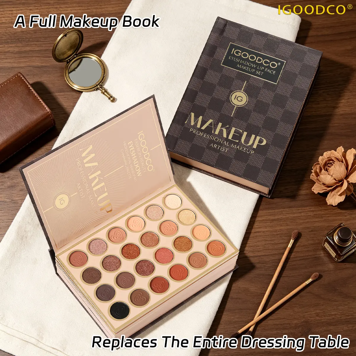 IGOODCO (IG3328) All In One Makeup Palette Book Kit Eyeshadow Blush Highlighter Lip Gloss Makeup Gift Set