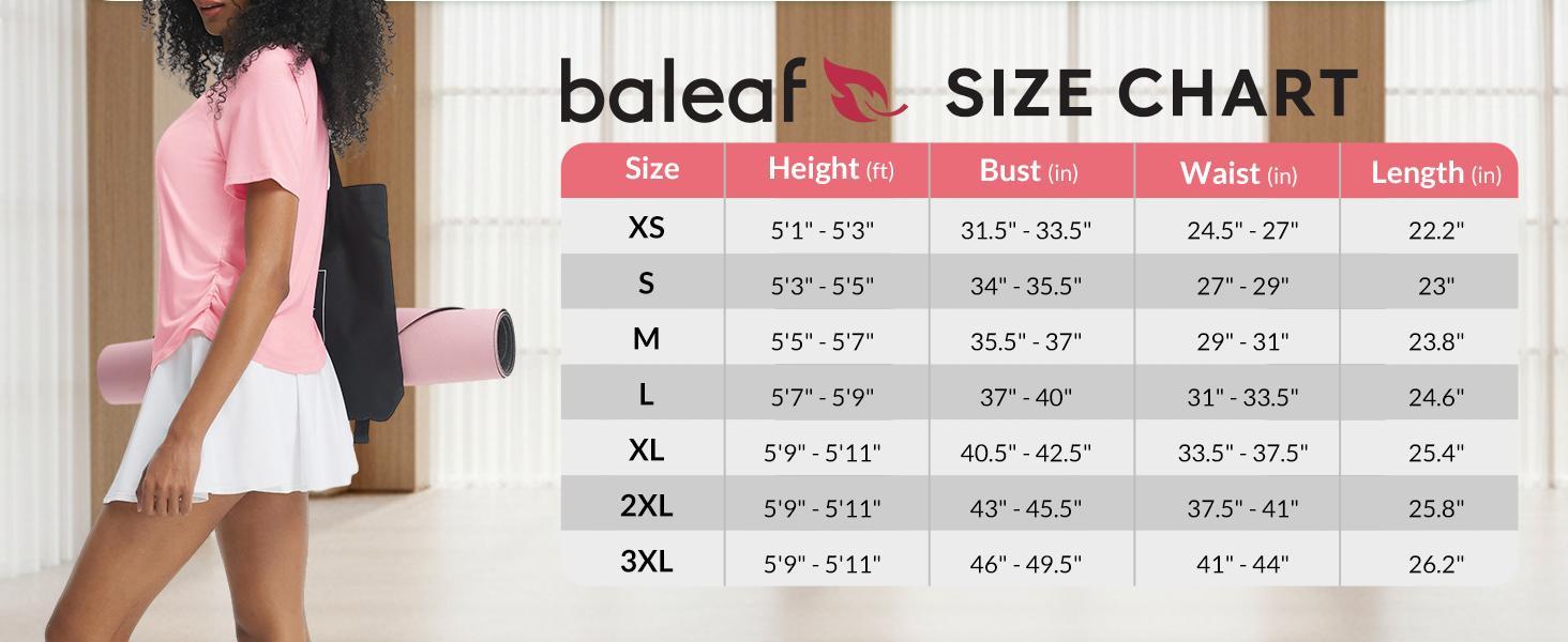 Baleaf Womens Short Sleeve Workout Tops Side Ruched Yoga Shirts UPF 50 Sun Protection Soft Athletic Tees for Outdoor Running