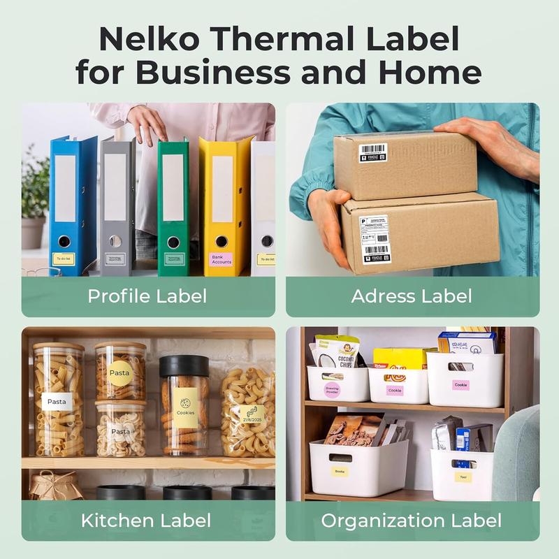 Thermal Labels for  PM220 Label Maker, 2 inch (50mm) Thermal Tab, , Multi-Purpose Label Tape, 1 Roll of 150 Self-Adhesive Thermal Paper Gradient