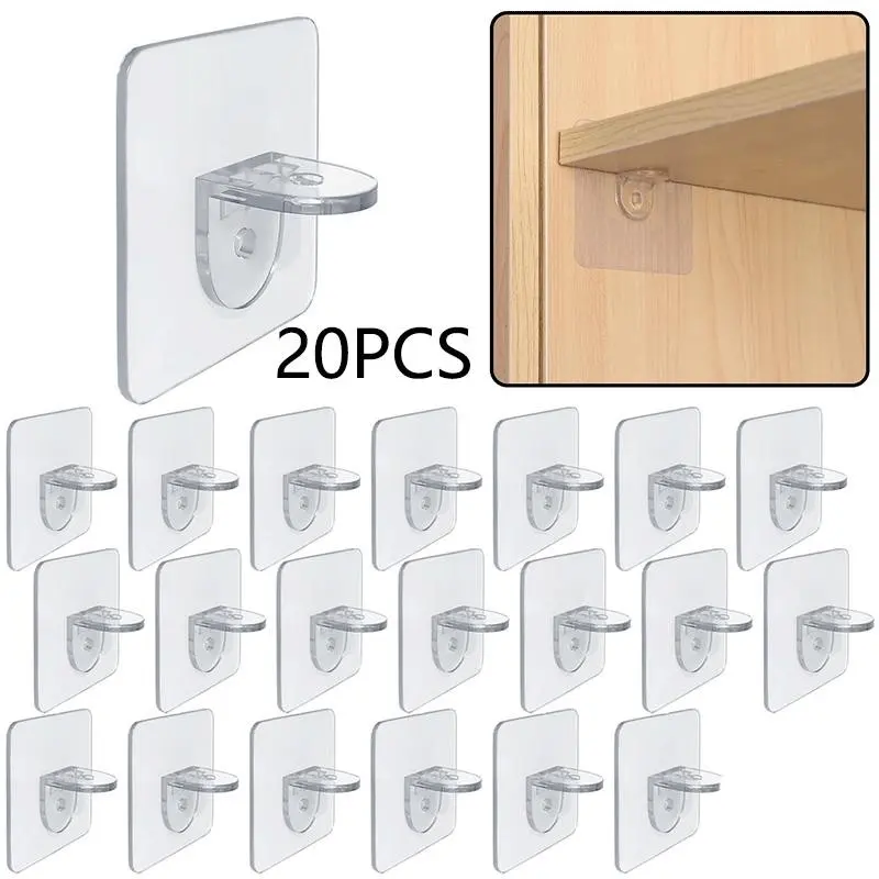 Plastic Shelf Support Peg, Self Adhesive Bracket, Partition Pin for Furniture, Kitchen Cabinet, Book Shelves, Closet Brackets, Clapboard Layer, Organize Products
