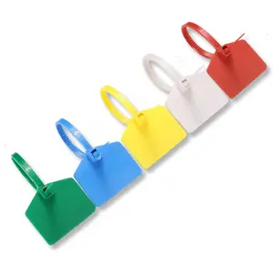 4 in Marker Nylon  Ties, Plastic Water Proof Tags, Self-Locking Written-  Marker,  Seals Label for Cabling, Wire Marking Label, Shipping  Tags - Mulit Colors/ 100 count