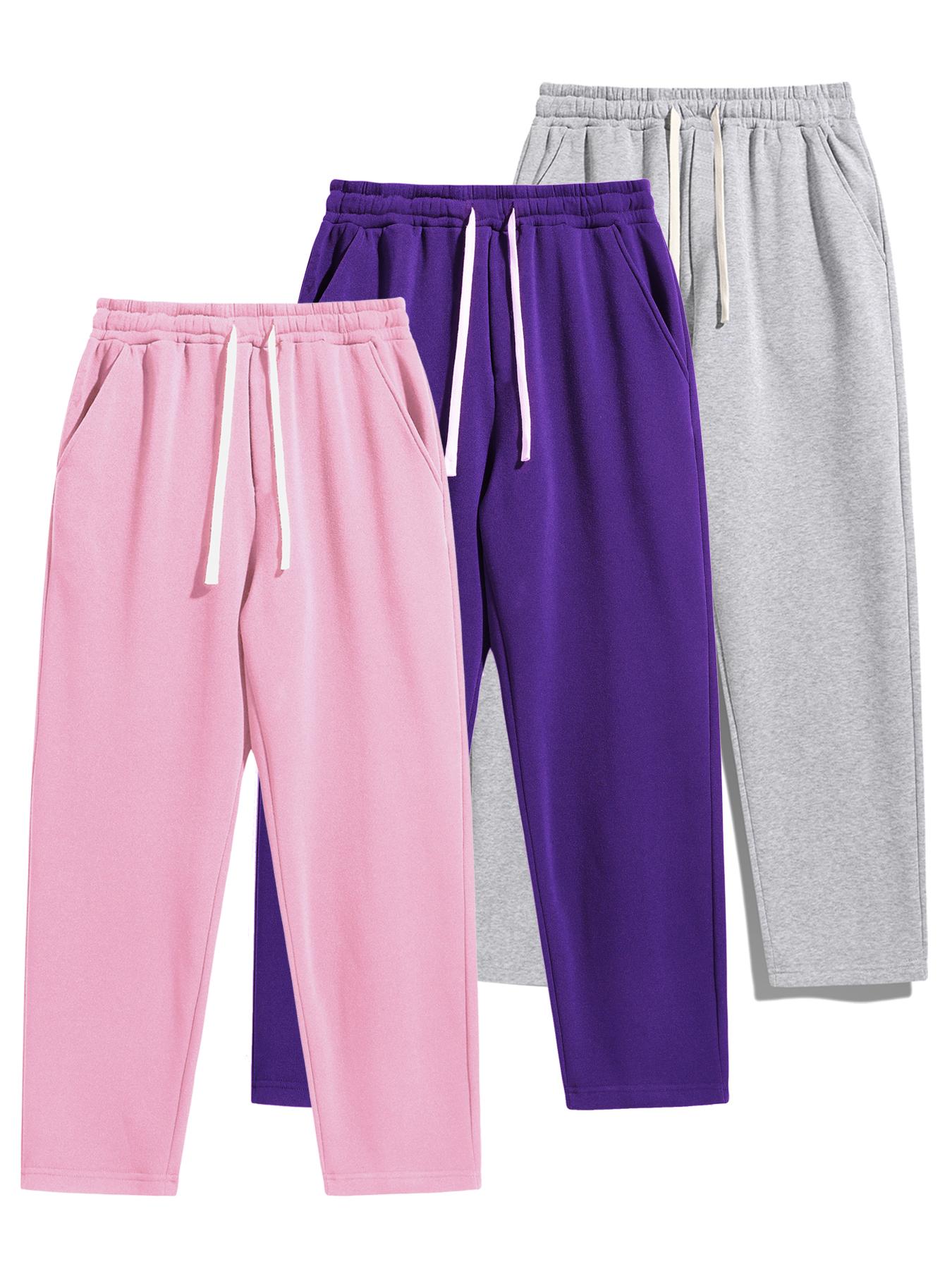 Men's Thermal Lined Pants with Drawstring Waist, Relaxed Fit Loose Sweatpants for Fall & Winter, Men's Bottoms