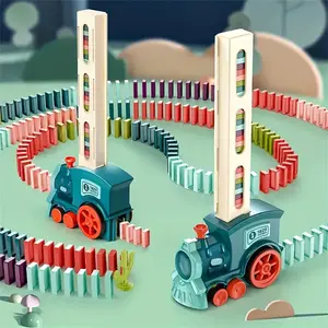 Creative Building Blocks - Youngsters's Fun Puzzle Domino - Electric Train Set - Endless Fun! Halloween Christmas Gift