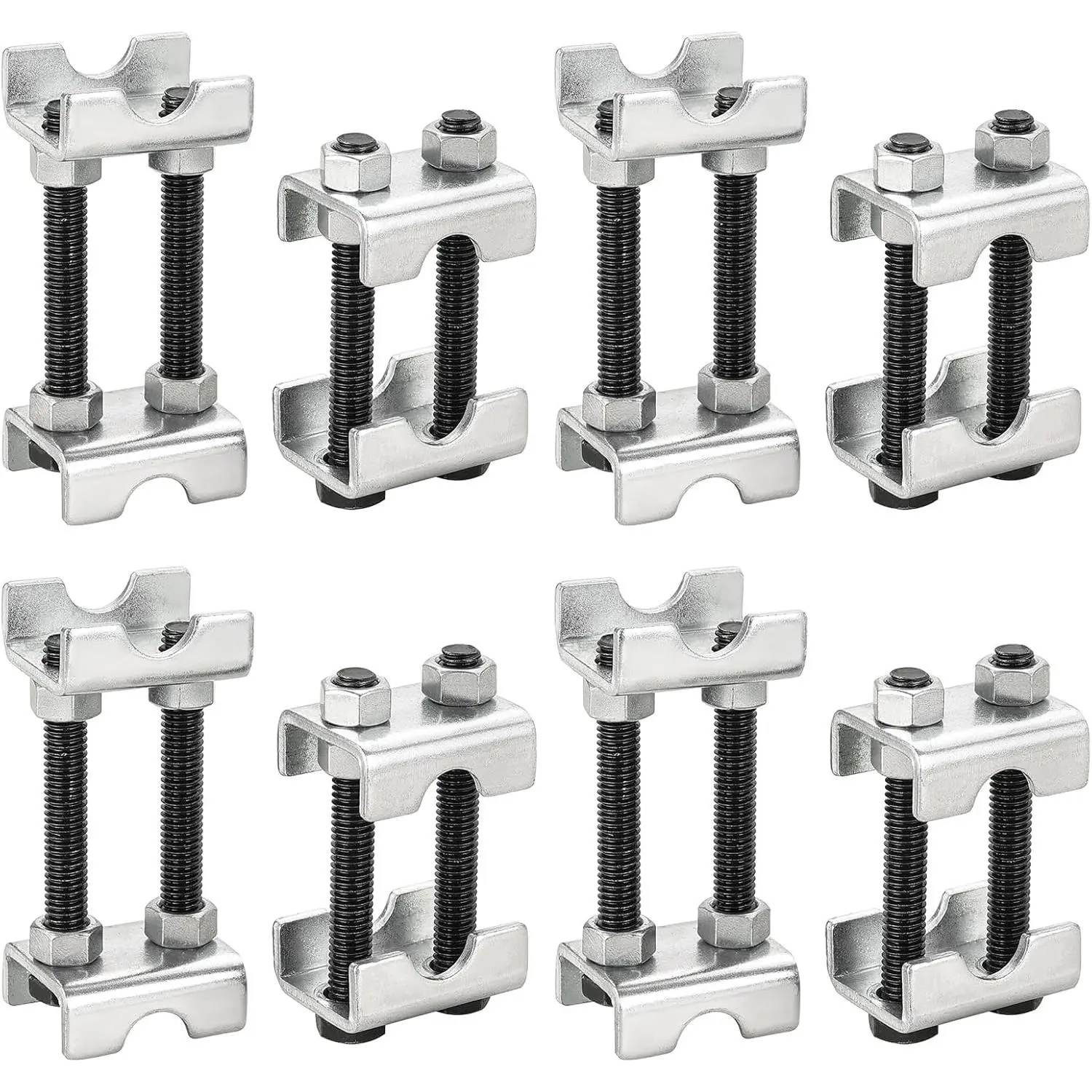 DASBET Adjustable 2-Way Coil Spring Spacers 8 Pack, 1"-2" Lift or Lower Spring Compressor Tool, Mini Coil Spring Booster for Car & Truck Shock Absorbers, Automotive Strut Accessories (8)