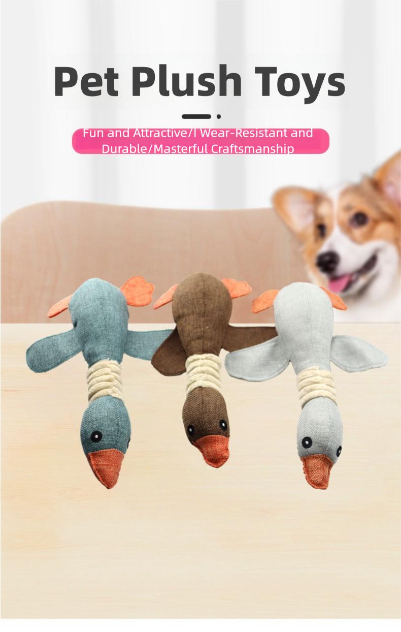 New Pet Toy: Squeaky, Durable, and Chew-Resistant Goose - Teething and Dental Cleaning Toy for Dogs and Cats
