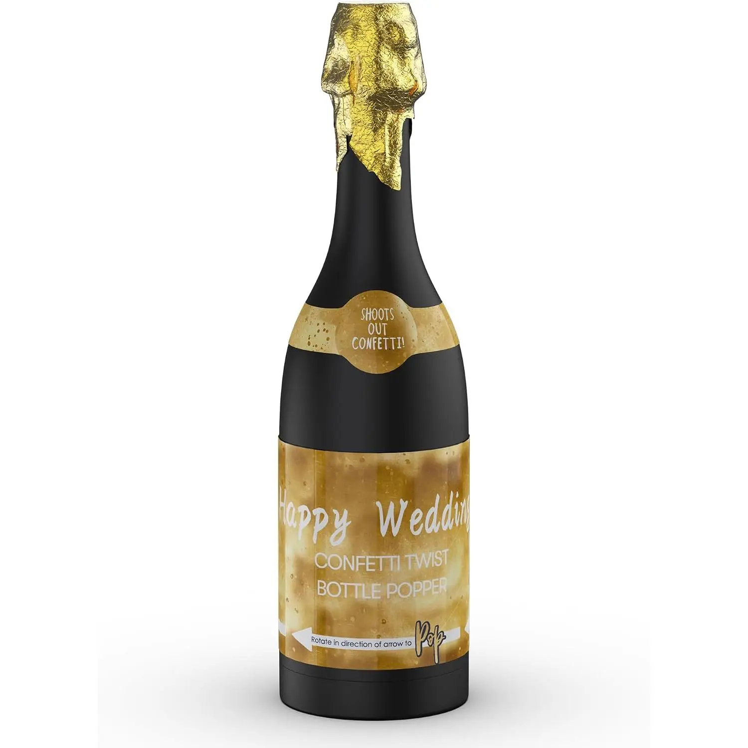 15.3'' 1 Pack Champagne Bottle Party  confetti Popper | For Birthday, graduation,Celebration, Wedding,  Year, Party Decoration