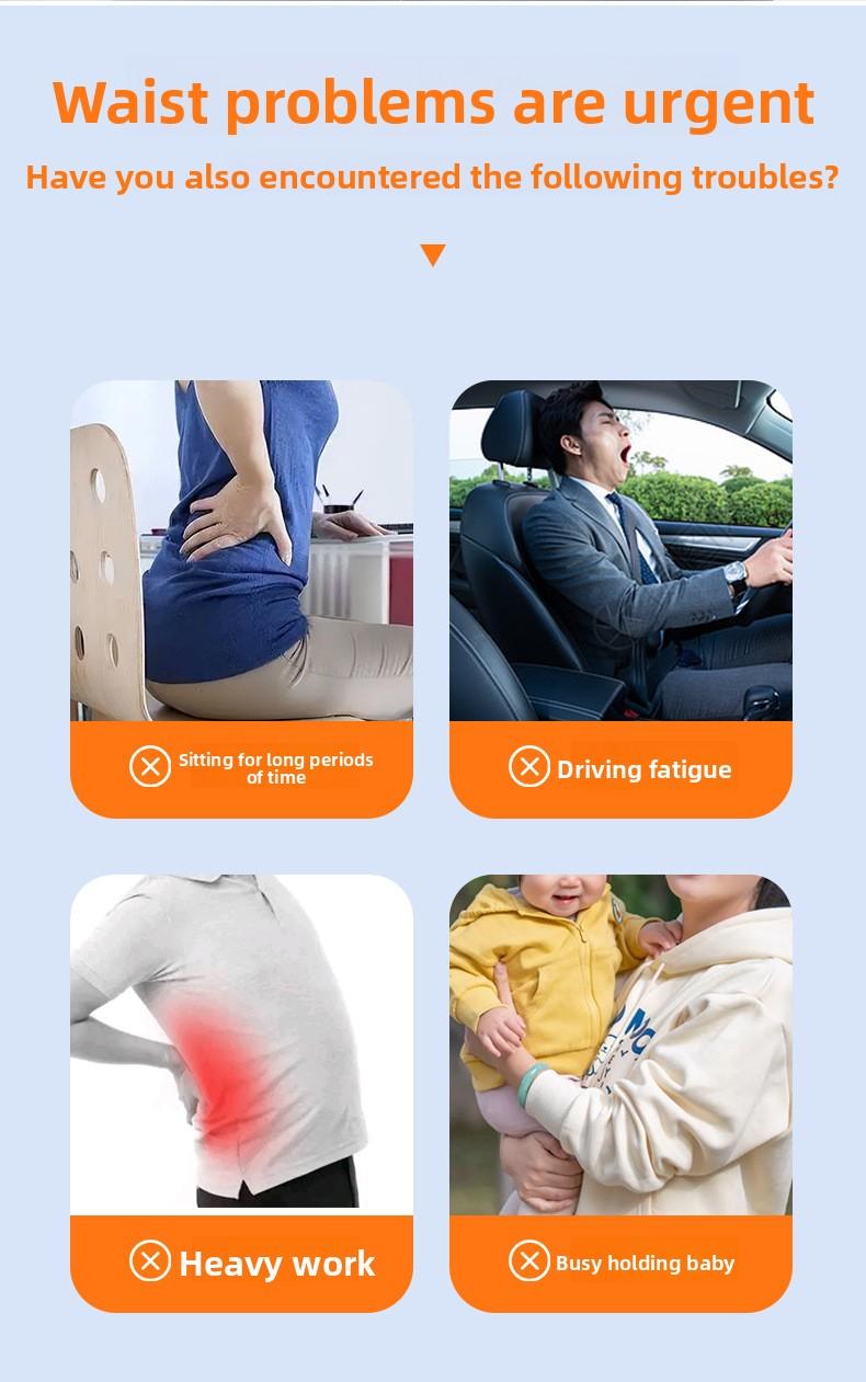 Self-heating magnetic therapy waist support belt for lumbar disc strain, adult-specific, summer breathable waist support