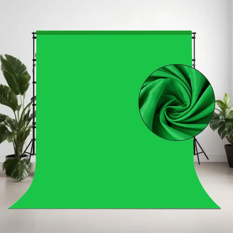 High density thickened pure green thickened background fabric can be used for live streaming, photography, photography, multi-functional studio photo backgrounds, performances, foldable, and offers multiple sizes to choose from