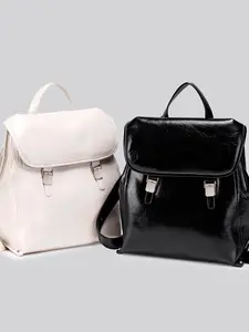 Everyday Commute Leather Backpack for Office Professionals, Minimalist Sleek Business Style, Durable and Stylish Design