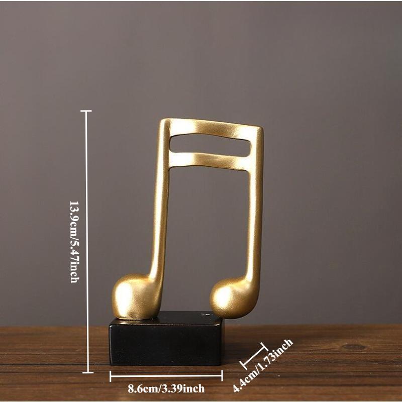 1pcs Modern Minimalist Music Note Decor Resin Ornament for Office Living Room TV Cabinet Entryway Home Decoration