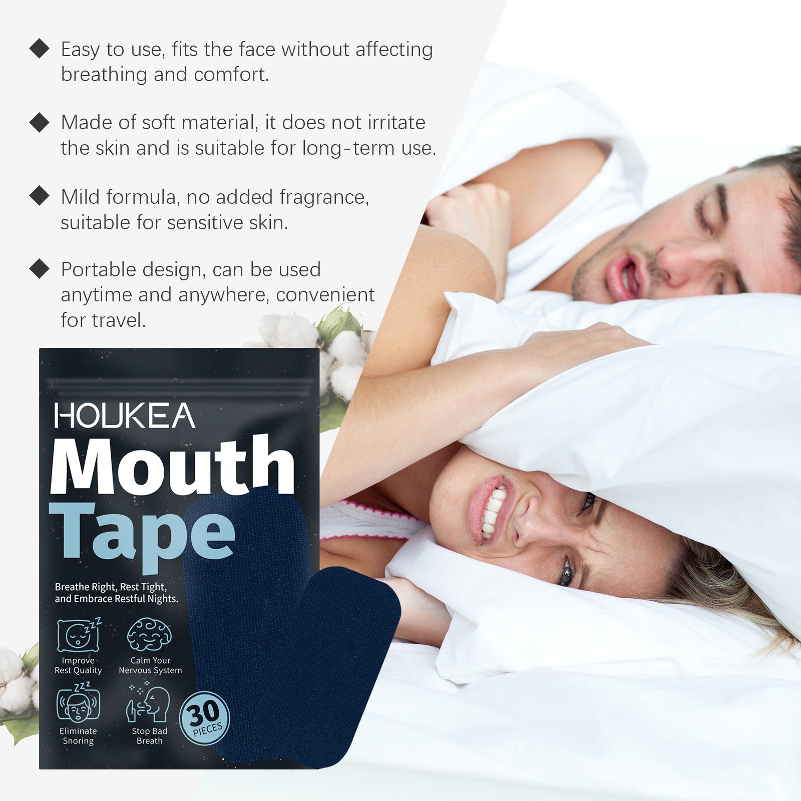 Houkea Anti-Snoring Patch: Quiet, comfortable, good sleep all night, corrects mouth opening for breathing, stops snoring, sealing patch
