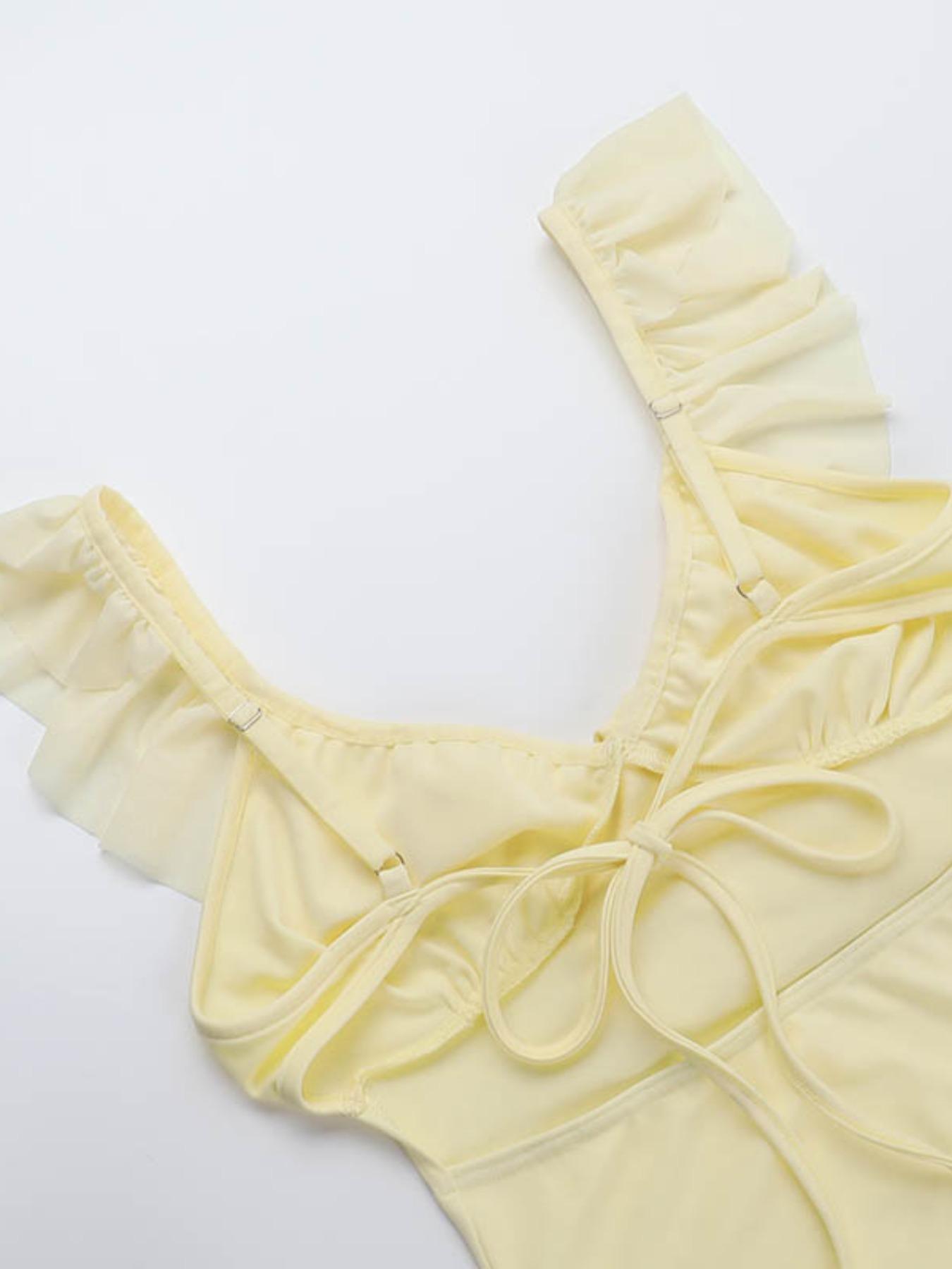 Women's Plain Tie Front Dress, Elegant Fashion Casual Backless Dress for Daily Outdoor Wear, Women Dress for Summer, Elegant Romantic Dress, Womenswear