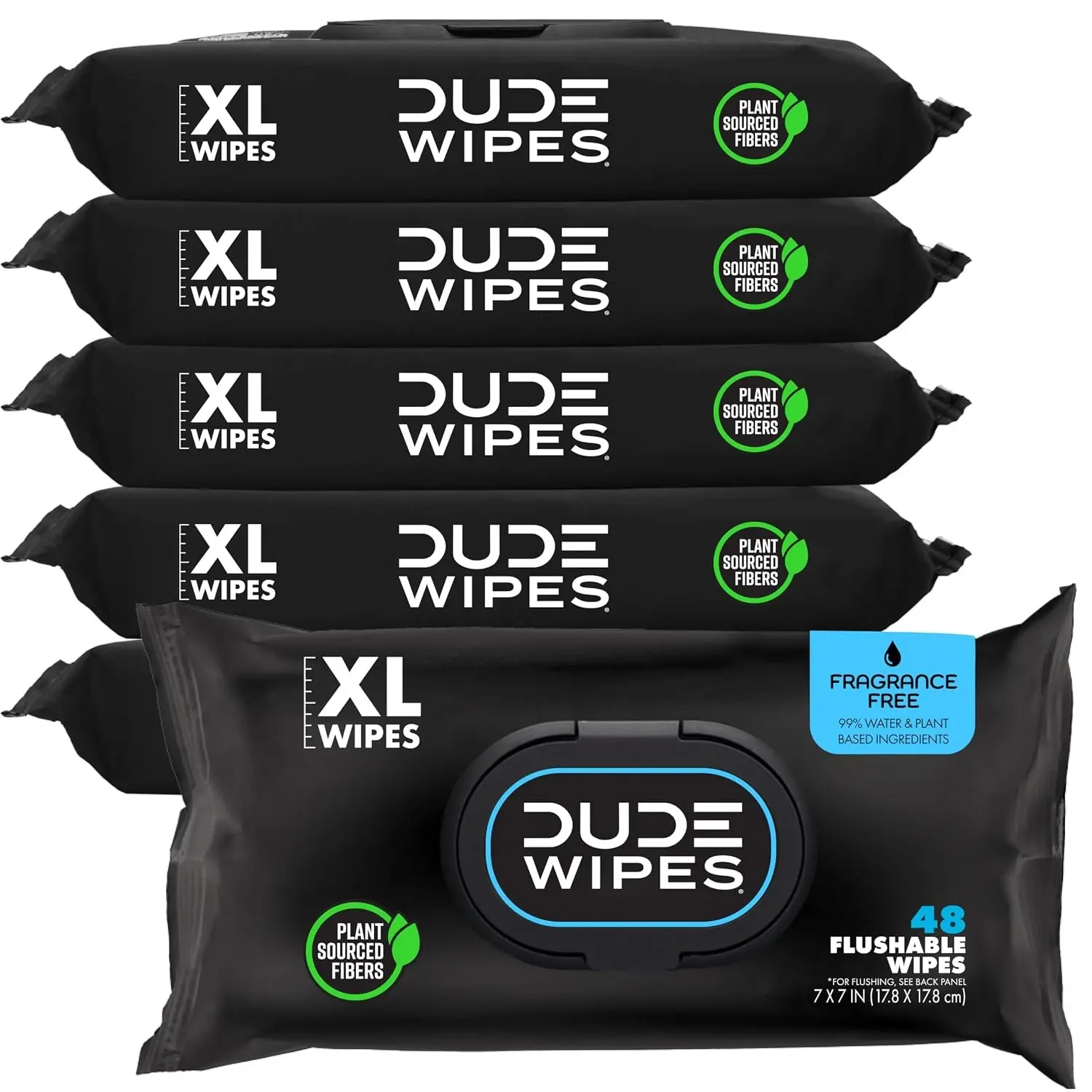 DUDE Wipes Unscented Adult Flushable Wet Wipes, Sensitive Skin, 288 Count
