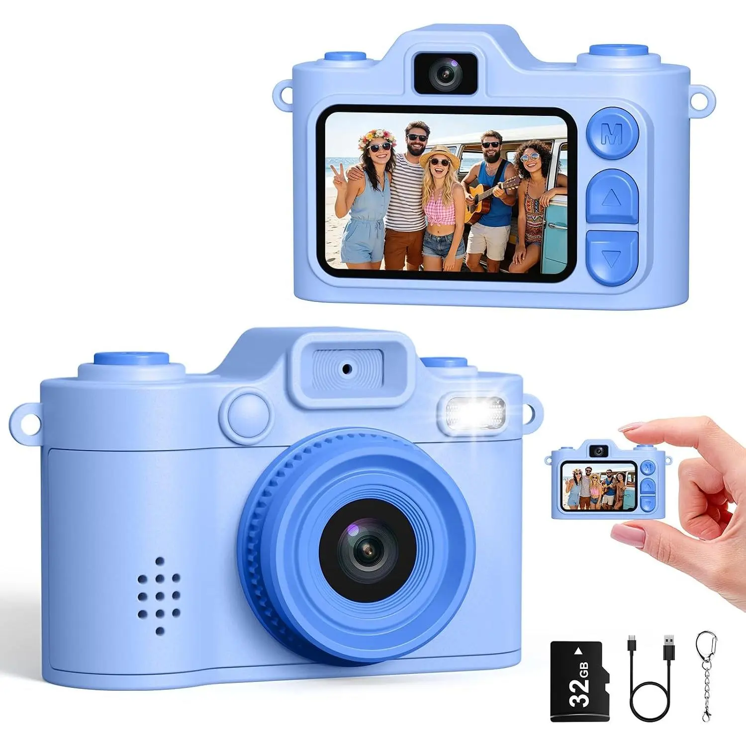 Digital, 1080P Mini Digital Camcorder with 32G,  Pocket Camera for Travel Vlog Fun Recording, Long  Life Gadget, Christmas Birthday  for  Teens