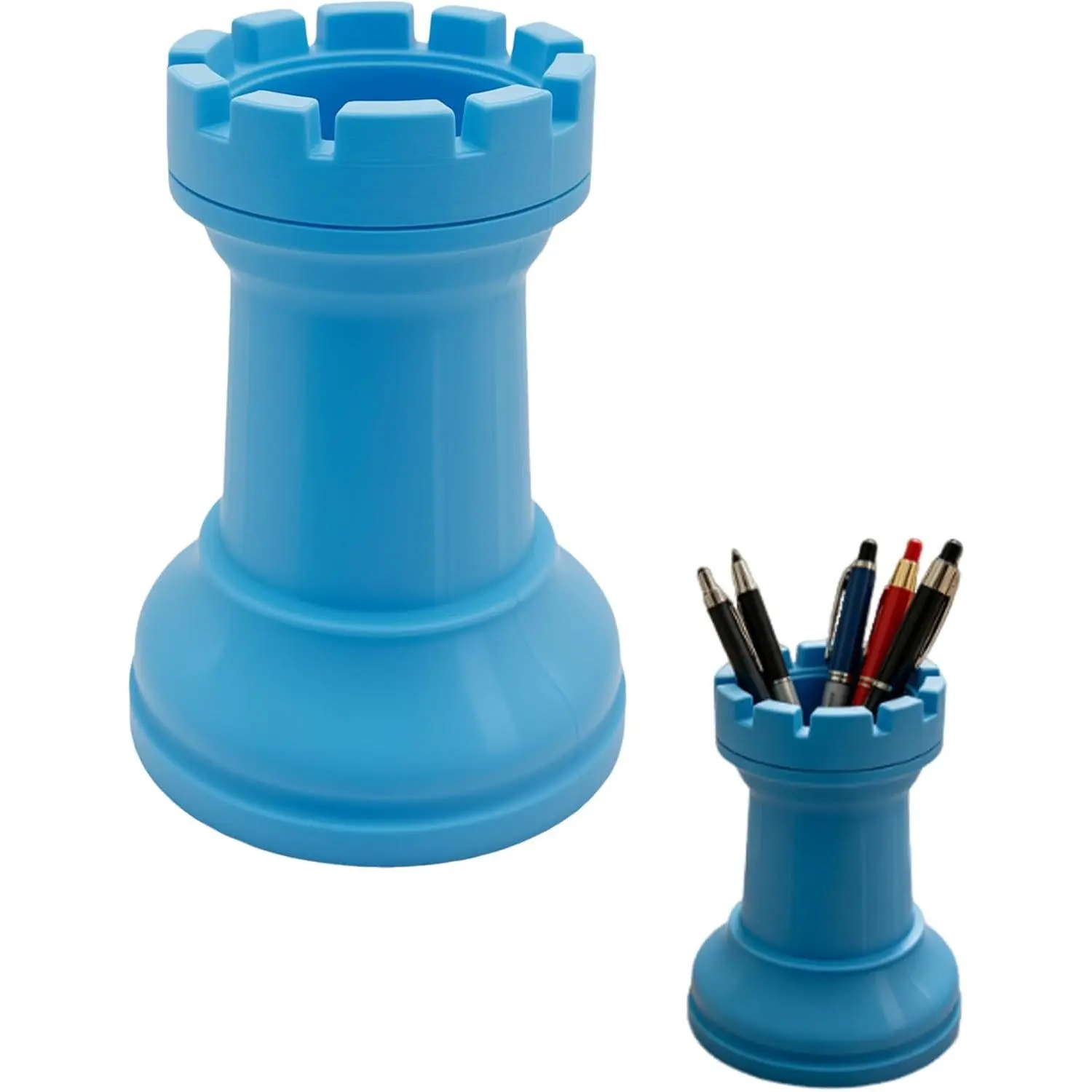 3D Printed Chess Rook Pen Holder, Creative Chess Piece Desk Organizer, Minimalist Pencil Holder for Office & Home Decor, Unique Desktop Storage Cup, Gift for Chess Lovers