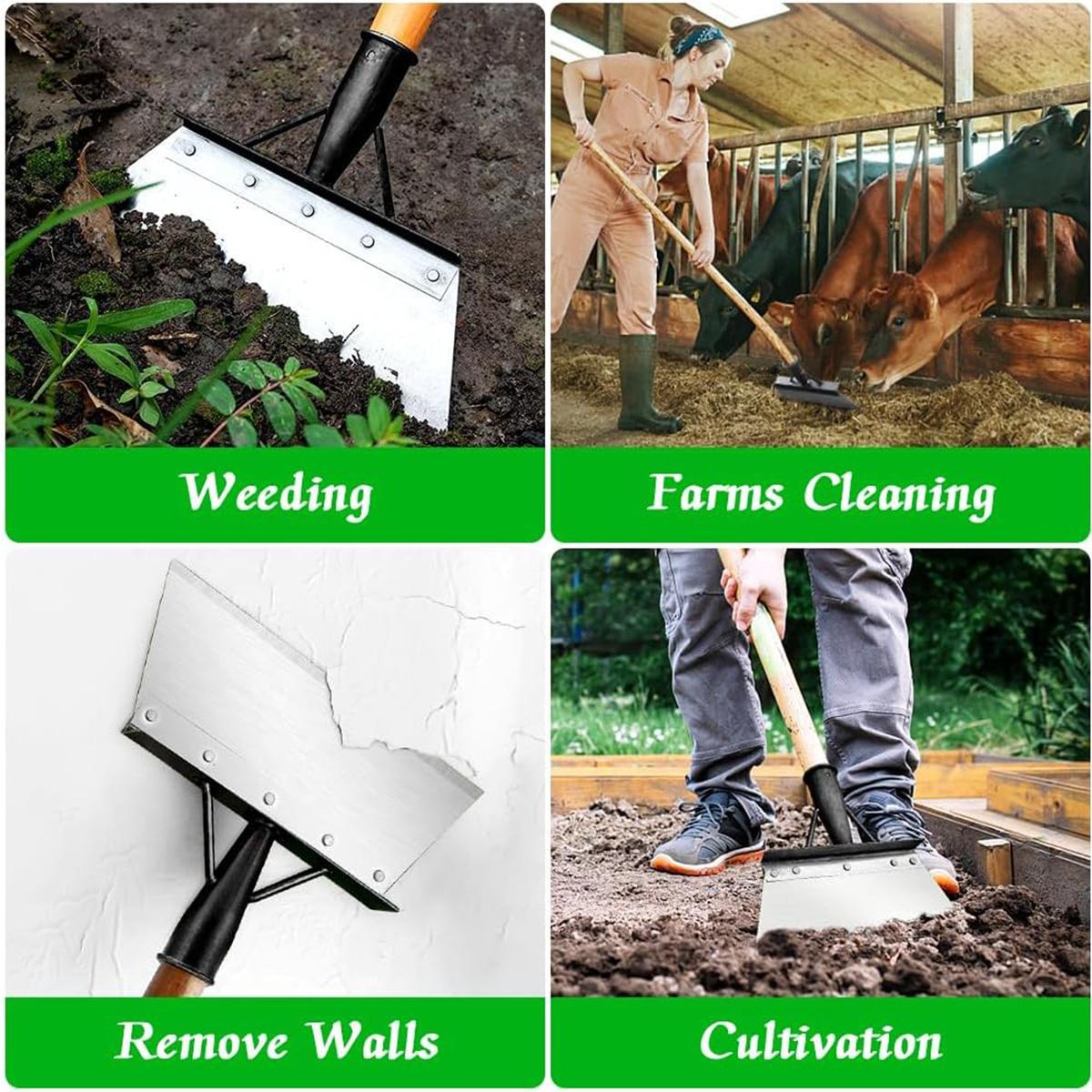 Multifunctional Universal Garden Cleaning Shovel - Heavy Duty Stainless Steel Flat Head | Ideal for Outdoor Weeding, Planting & Landscaping, Handle Not Included Multifunctional Universal Garden Cleaning Shovel - Heavy Duty Stainless Steel Flat Head | Ideal for Outdoor Weeding, Planting & Landscaping, Handle Not Included