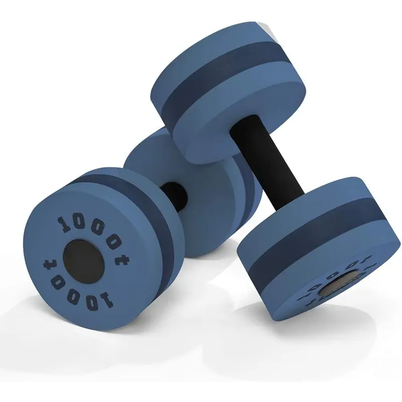 Unisex EVA Foam Water Dumbbells (Set of 2) - Chlorine-Resistant, Ergonomic Design, Quick-Drying Long-Lasting Pool Weights for Aerobic Swim, Resistance Training (Women-Focused)