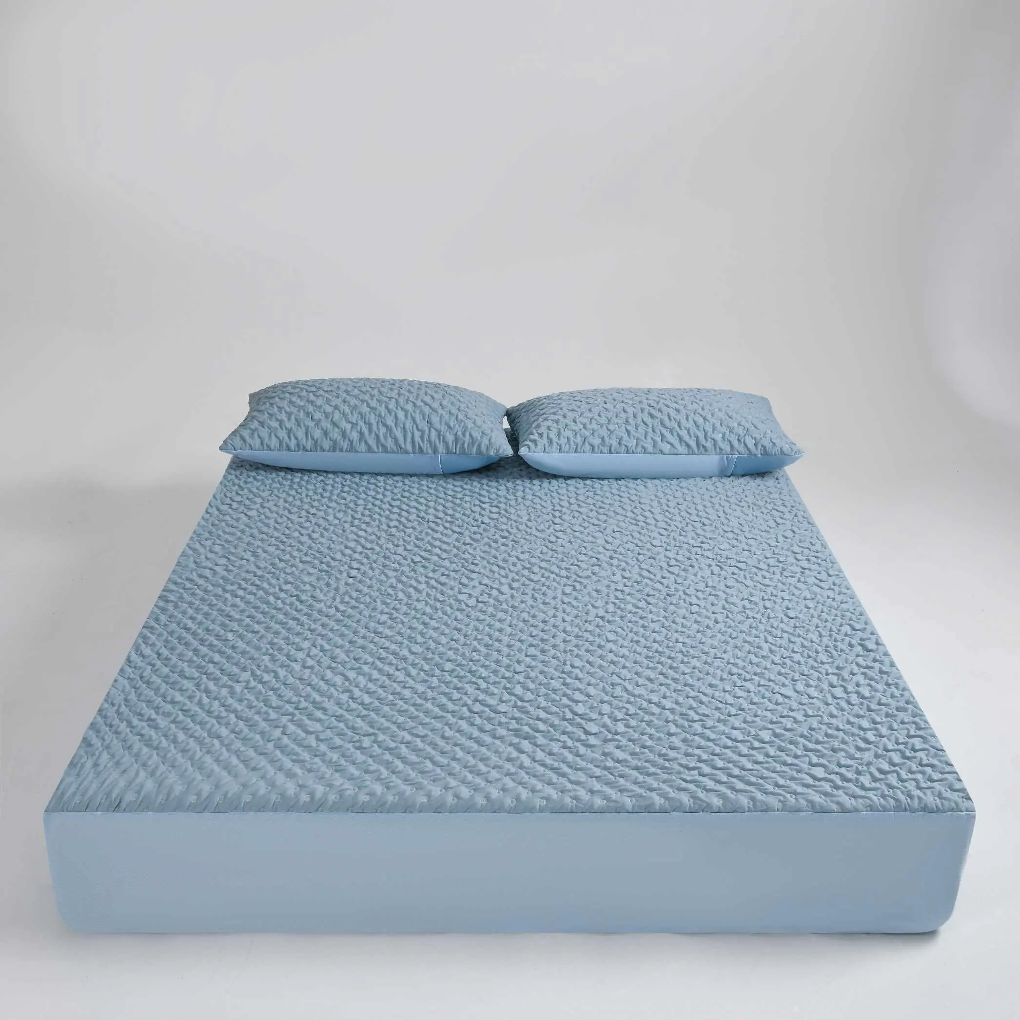 3-Piece Cooling Bubble Sheets Set (1 Fitted Sheet + 2 Pillowcases), 3D Textured Soft & Breathable Bedding, Unique Layered Bed Linens for Summer Home Decor