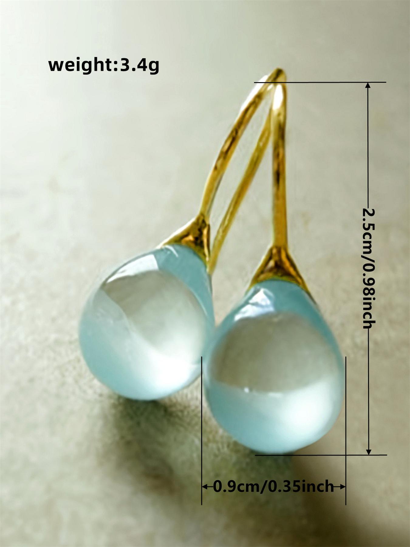 925 Sterling Silver Minimalist Temperament Earrings, Fashionable Dangle Earrings for Women & Girls, Trendy All-match & Exquisite Jewelry for Birthday Gift, Teardrop Earrings, High Quality Earrings