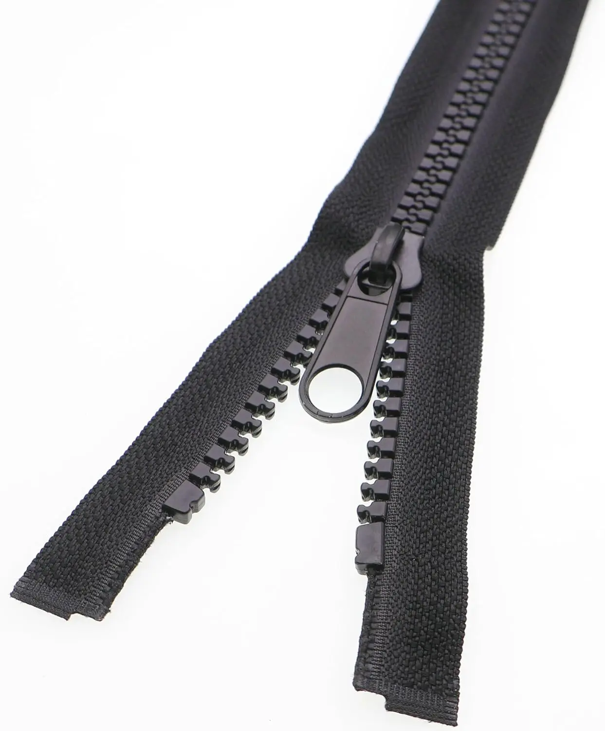 2 count #10 27 Inch Black Heavy Duty Zippers for Sewing | Plastic Separating Jacket Zippers Black Tape for Sleeping Bags, , Canvas,  Beds, Covers (27" Black)