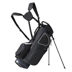VEVOR Golf Cart Bag with 14 Way Organizer Divider Top, 35" 11 Pockets Premium Cart Bag with Stand, Durable Golf Bags with Handles & Dust Cover & Detachable Dual Strap for Men & Women, Black White