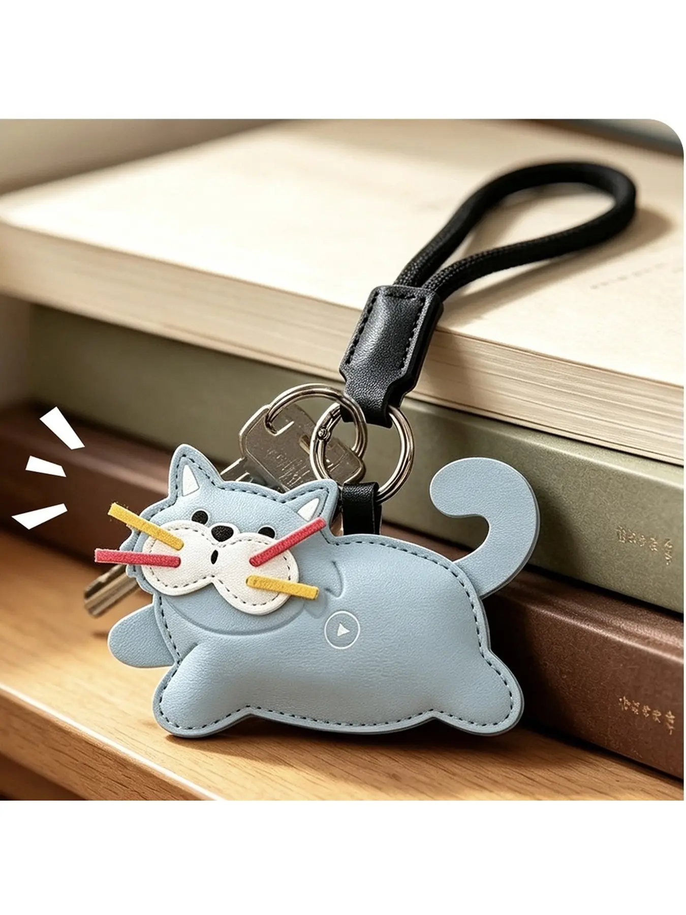 Squeeze Sound Keychain Pendant Cute Pet Cat Dog Meow Woof Call Healing Eco-friendly Bag Hanging Stress Relief Gift