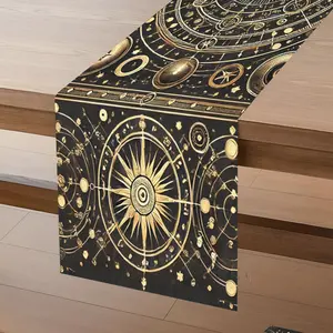 Tablecovers 1pc, Astrology Galaxy Divination Chart, Rectangular table runner, kitchen table, dining room coffee table decoration, festive season tabletop accessories, 100% polyester, farmhouse party holiday dinner tablecloth
