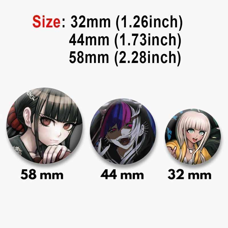 Custom Game Peripheral Danganronpa Round Badges DIY Coin Brooch on Backpack Cartoon Lapel Jewelry Pins Gifts for Kids Friends
