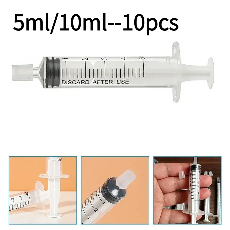 5/10ml 10 needle free high-quality material sealed syringes perfume dispensers transparent scale travel injectors 10ml plastic