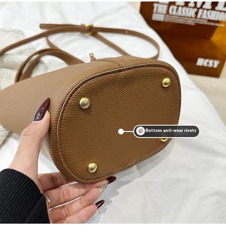 Women's Bucket Bag, Ladies Purse, Fashionable Solid Color Handbag, Casual Versatile Shoulder Bag for Daily Used, Trendy All-match Commuter Bag Women's Bucket Bag, Ladies Purse, Fashionable Solid Color Handbag, Casual Versatile Shoulder Bag for Daily Used, Trendy All-match Commuter Bag
